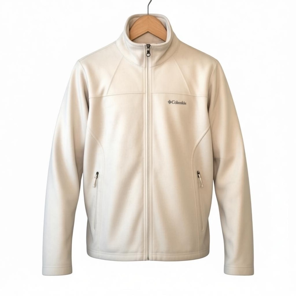 COLUMBIA | Womens Columbia Sportswear Ivory Fleece Zip Jacket - Size Med